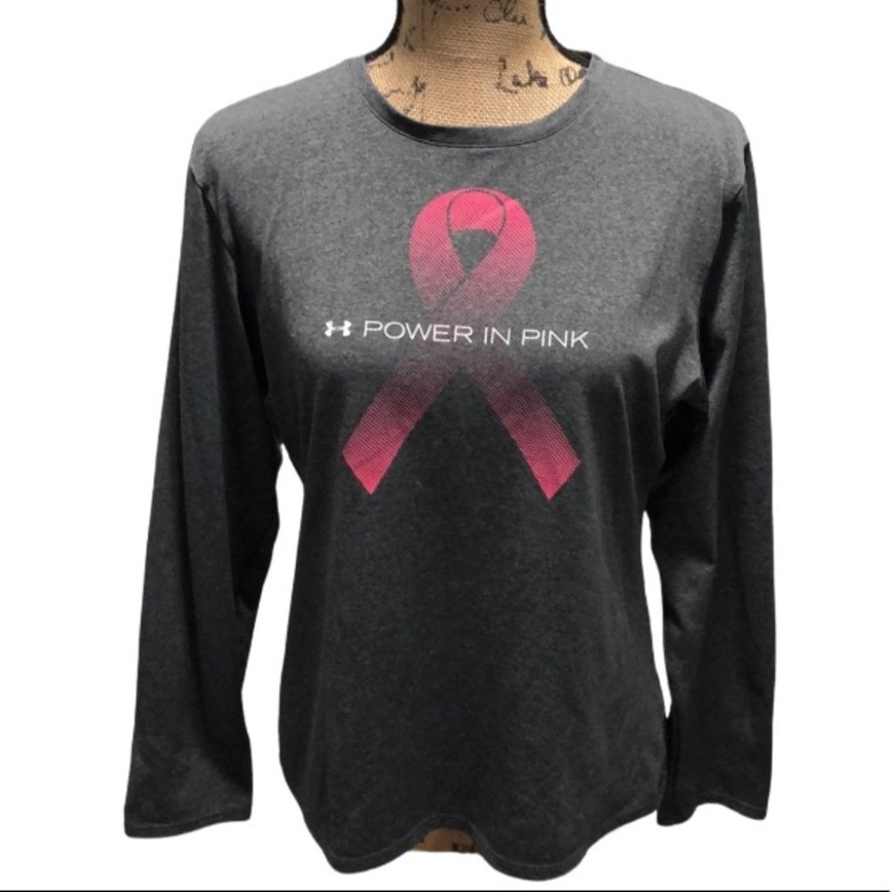 {Under Armour} "Power In Pink" Breast Cancer Long Sleeve Tee